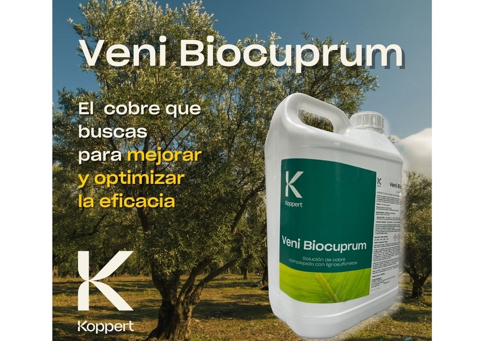 Koppert ofrece con Veni Biocuprum un suministro constante de cobre que permite reducir la dosis total por hectárea
