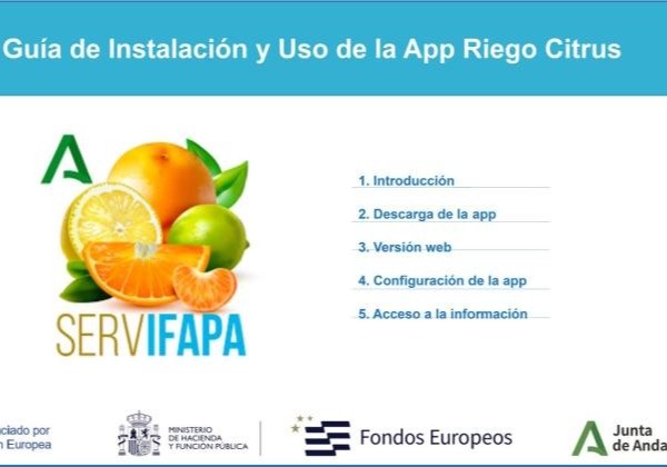 La Junta lanza una app gratuita para apoyar a los agricultores en la gestión del riego en plantaciones de cítricos